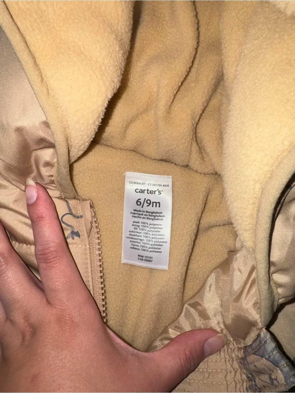 Carters cozy puffer